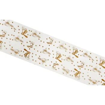 Potravinová fólie Dortová páska fólie š. 5 cm - čirá s potiskem Šálky - 100 m -