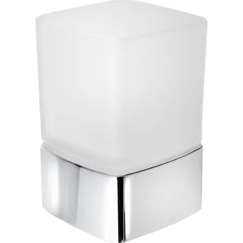 Dávkovač mýdla LOUNGE sklenka na postavení, chrom/mléčné sklo