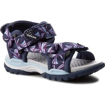 Dámská obuv GEOX sandály J BOREALIS WATER FRENDLY WOMAN NAVY modrá-fialová