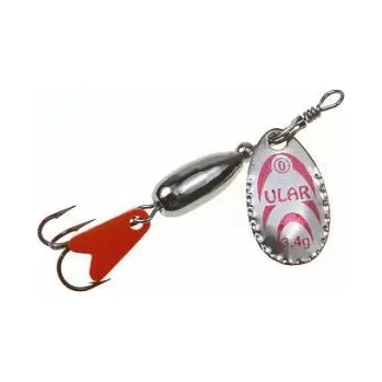Umělá nástraha Třpytka rotační Ular silver-red vel. 0-3,4gr