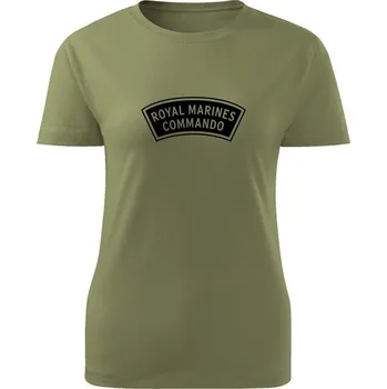 Dámské tričko ROYAL MARINES COMMANDO - olivová