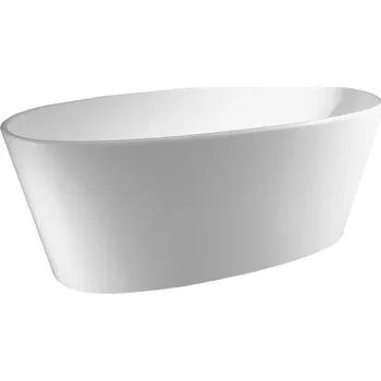 Vana TESS volně stojící vana litý mramor 157x70x67cm, bílá