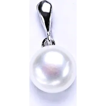 Přívěsek Stříbrný přívěsek přírodní perla bílá - P1298 (Stříbrný přívěsek s přírodní perlou 9 - 10 mm)