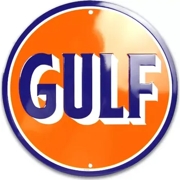 Plechová cedule Cedule GULF round