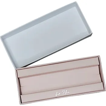 Dárková krabička B-TOP Dárková krabička na šperky 9,5 x 4,2 cm - růžová/ bílá