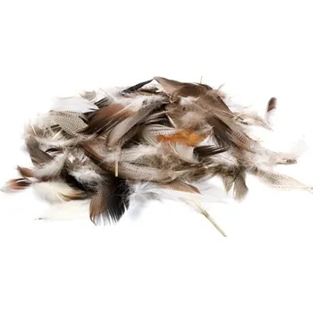 Peří Rayher, 10 g, přírodní "pepita", 7-9 cm