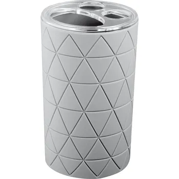 Držák na kartáček BISK Erga Star, sklenice na zubní kartáčky na postavení, šedá, ERG-07533