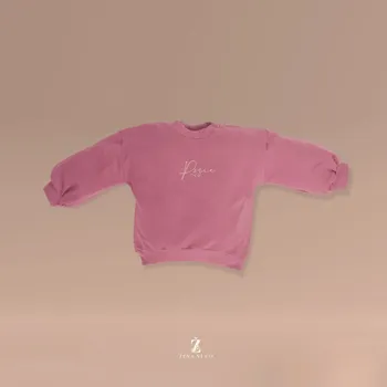 Dívčí mikina Mikina s výšivkou jména RŮŽOVÁ Velikost: 74 (6-9 m), Varianta: Samostatně mikina