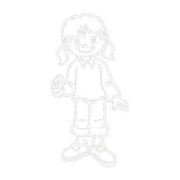 Samolepicí dekorace na vozidlo Dítě v autě 013 levá holka (09 - bílá) SAMOLEPKA NA AUTO, NÁLEPKA, FÓLIE, POLEP, TUNING, VLASTNÍ TEXT, TISK, AUTOSAMOLEPKY.cz, POLEPY, OBRÁZEK, LOGO, 3D STICKERS