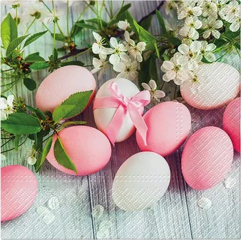 Papírový ubrousek Ubrousky PAW L 33x33cm Eggs with flowers