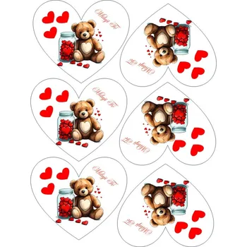 Jedlá dekorace na dort Jedlý tisk na fondánový list A4 motiv "Srdíčka 2"