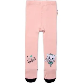 Baby Nellys Bavlněné punčocháče Kočička - meruňkové, vel. 80/86; 80/86 (12-18m)