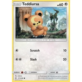 Volný čas Pokémon CEC 171/236 Teddiursa - Cosmic Eclipse Stav: Excellent, Verze: NORMAL