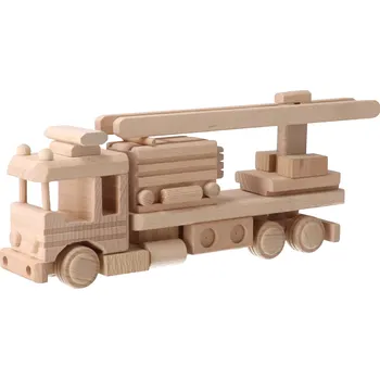 Dřevěná hračka ČistéDřevo Dřevěné hasičské auto