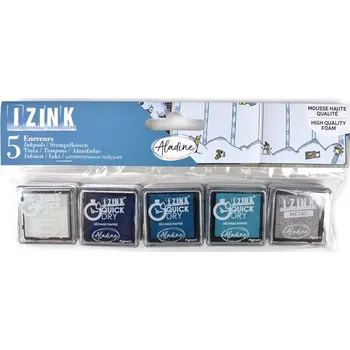 Dětské razítko Razítkovací polštářky Aladine, zimní barvy, 5 ks