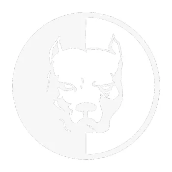 Polep vozidla SAMOLEPKA Pitbull 001 kruh levá (09 - bílá) NA AUTO, NÁLEPKA, FÓLIE, POLEP, TUNING, VLASTNÍ TEXT, TISK, AUTOSAMOLEPKY.cz, POLEPY, OBRÁZEK, LOGO, SAMOLEPKY