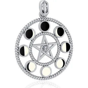 Přívěsek MĚSÍČNÍ FÁZE, stříbrný talisman