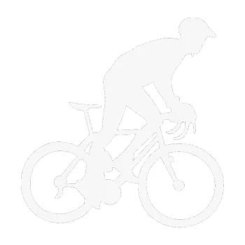 Polep vozidla SAMOLEPKA Cyklista 003 pravá (09 - bílá) NA AUTO, NÁLEPKA, FÓLIE, POLEP, TUNING, VLASTNÍ TEXT, TISK, AUTOSAMOLEPKY.cz, POLEPY, OBRÁZEK, LOGO, SAMOLEPKY