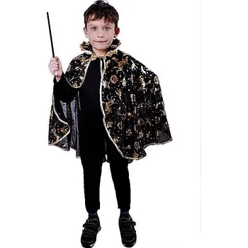 Karnevalový kostým Dětský plášť Čaroděj černý