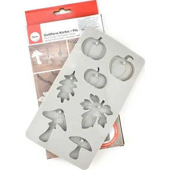 Forma na odlévání Silikonová forma, podzimní motivy, 7 druhů