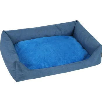 Pelíšek pro psa O´LALA PETS Pelech s bočnicemi SUPER vzor D111 Modrý Rozměr: 45x55cm