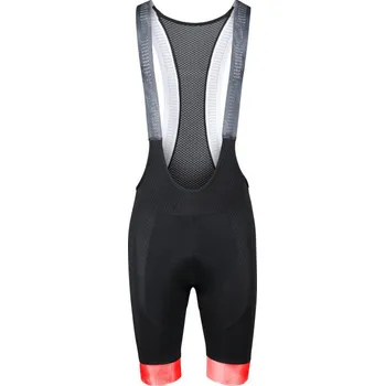 Cyklistické kalhoty Force STRIPE černo-červené cyklokraťasy se šráky a vložkou L + DÁREK + Doprava ZDARMA