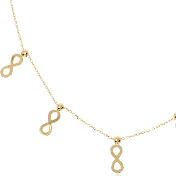 Řetízek Zlatnictví Helios Zlatý náhrdelník se symbolem nekonečna