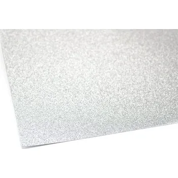 Scrapbookový glitrový papír 30,5 x 30,5 cm, stříbrný