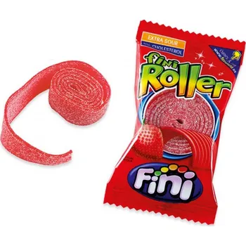 Žvýkačka DISKONT Želé fini rolka jahoda 20g