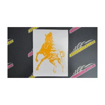 Samolepící dekorace SAMOLEPKA Kůň 079 levá v plamenech (10 - červená) NA AUTO, NÁLEPKA, FÓLIE, POLEP, TUNING, VLASTNÍ TEXT, TISK, AUTOSAMOLEPKY.cz, POLEPY, OBRÁZEK, LOGO, SAMOLEPKY