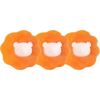 Váleček na chlupy Odstraňovač chlupů | Prací koule - Oranžová - 3ks