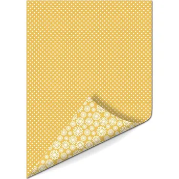 Papír pro tiskárny Papír A4, 170 g, puntík/květiny, oranžový - oboustranný