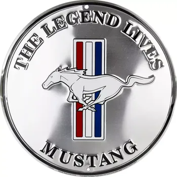 Plechová cedule Cedule Ford Mustang round