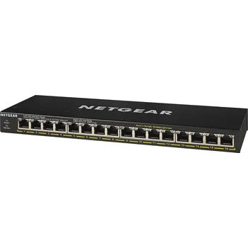 Počítač NETGEAR 16PT GE UNMANAGED SWCH HI-PWR POE+ GS316PP-100EUS