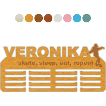 věšák na medaile WoodenPuzzle.cz Věšák na medaile - skateboarding Velikost: 30 cm