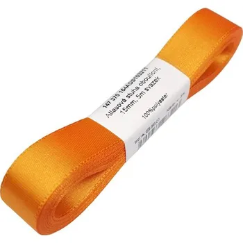Stuha Stuha 15mm, atlasová, oboulící, oranžová (svazek:5m)