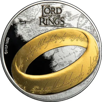 Lord of the Rings 1 oz, postříbřená, pozlacená 2022 - cupronickel mince