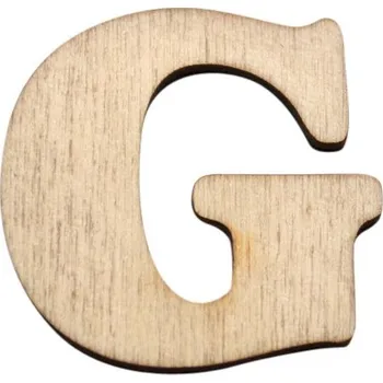 Dřevěný výřez písmeno G, 4 x 4 cm