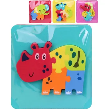 Zvířátka baby puzzle pěnové na podložce do vany do vody 4 druhy