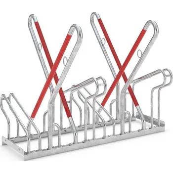 stojan na kolo Opěrný stojan na jízdní kola 2514 XBF, plastové opláštění, š 1080 mm, volně stojící, 4x místo