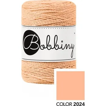 Příze Bobbiny bavlněná šňůra na macramé 3ply BABY Peach Fuzz