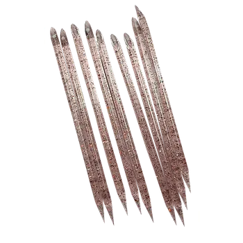 Umělé nehty Pusher na zatlačení kůžičky plastový čirý s červenými třpytkami