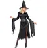 Karnevalový kostým Widmann Dámský kostým čarodějnice s černými šaty s rozparkem