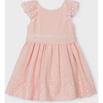 Dívčí šaty Dívčí luxusní šaty Mayoral růžovo lososové 3914