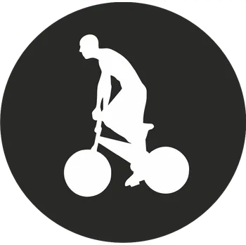 ON-DESIGN Potisk CYKLISTA Barva: bílá, Velikost motivu: A4