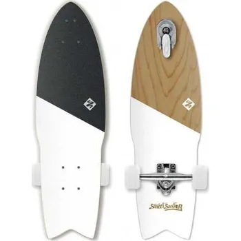 Longboard Longboard Street Surfing SHARK ATTACK 30” Koa White
