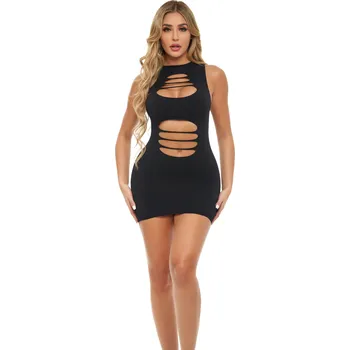 Dámské erotické šaty Pink Lipstick Can't Commit Dress Black Velikost S/M/L