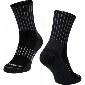 Pánské ponožky Cyklo ponožky FORCE Arctic černá-bílá Velikost: 42-47