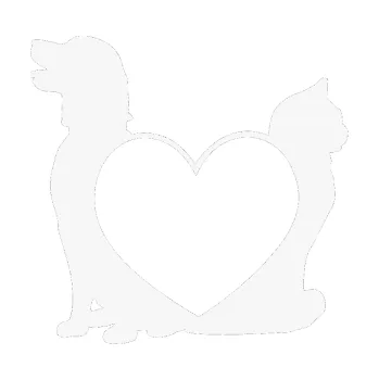 Polep vozidla SAMOLEPKA Pejsek a kočička love levá (09 - bílá) NA AUTO, NÁLEPKA, FÓLIE, POLEP, TUNING, VLASTNÍ TEXT, TISK, AUTOSAMOLEPKY.cz, POLEPY, OBRÁZEK, LOGO, SAMOLEPKY