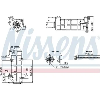 Palivový chladič Chladič, recirkulace spalin NISSENS 989458